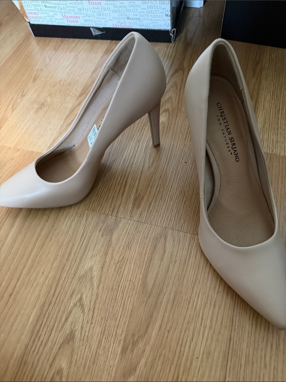 Christian Siriano Beige Pointed Toe Pumps - Picture 2 of 3